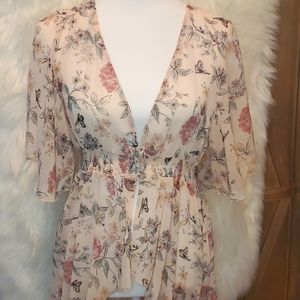 High Low Floral Topper M